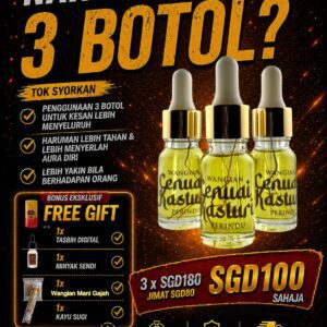 Pakej Lengkap Kasturi 3 Botol dan Free gift